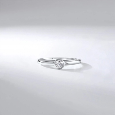 Lillian Vassago Zásnubní diamantový Prsten z bílého zlata LLV59 DR118W