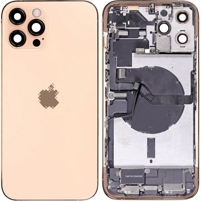 Kryt Apple iPhone 12 Pro Max Zadní Housing s Malými Díly zlatý