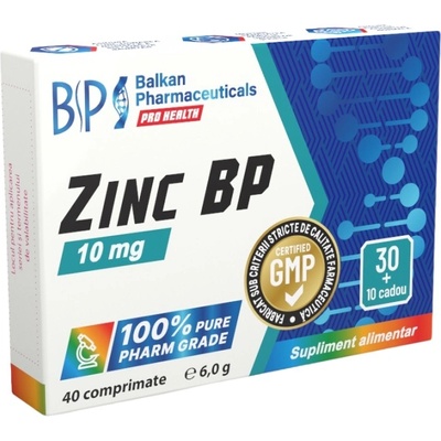Balkan Pharmaceuticals Zinc BP 10 mg [40 Таблетки]