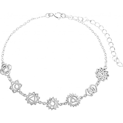 JSB bijoux s.r.o. Stříbrný náramek čakry v řetízku (Stříbro 925/1000)