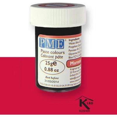 Cakesupplies Gélová farba Maroon Red Červená 25 g