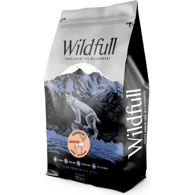 Wildfull cat venison adult - Пълноценна храна за израснали котки над 1 година, без зърно, с еленско месо , 10 кг