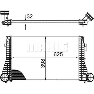Chladič plniaceho vzduchu MAHLE ORIGINAL CI 482 000S (CI482000S)