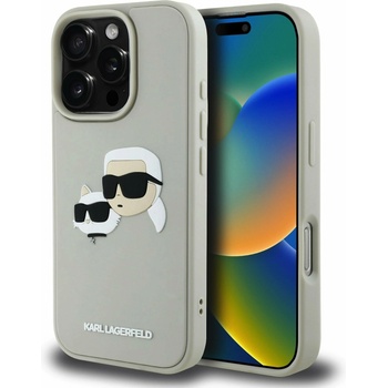KARL LAGERFELD 3D гумен заден капак с двойни глави за iPhone 16 Pro Beige Karl Lagerfeld | Lilav | ЖЕНИ | UNI