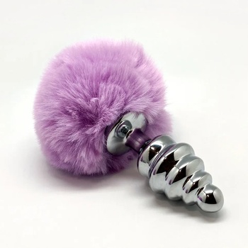 Image 1 of Alive Metal Anal Fluffly Twist Plug M Purple