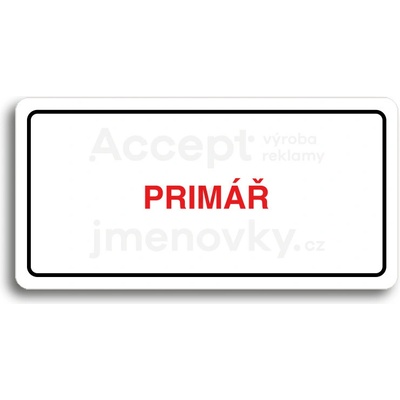 ACCEPT Piktogram PRIMÁŘ - bílá tabulka - barevný tisk