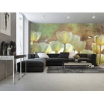 DIMEX ART Флизелинов фототапет абстрактни бели лалета 375 x 250 см