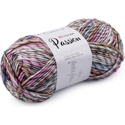 Prima-obchod Pletací příze Passion 100 g, barva 1 (1246) růžová střední