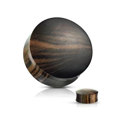 Šperky4U plug do ucha Ebony wood PL01266-12
