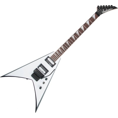 Jackson JS King V JS32 White with Black Bevels