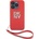 DKNY Калъф DKNY PU Leather Stack Logo Wrist Strap за iPhone15 Pro, DKHCP15LPBSWSP, Червен (DKHCP15LPBSWSP)