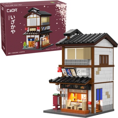 CaDA Stavebnica C66019W 1195 dielov Japonská reštaurácia Izakaya LED