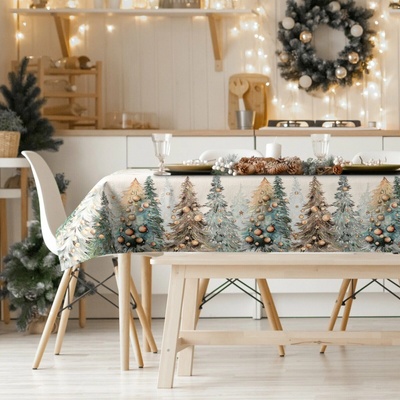 EUROFIRANY VÁNOČNÍ GOBELÍNOVÝ UBRUS FOREST 140X180 CM – Zboží Dáma