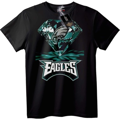 NOONEBRAND Тениска Диамантено Лого Eagles - 4XL, Black