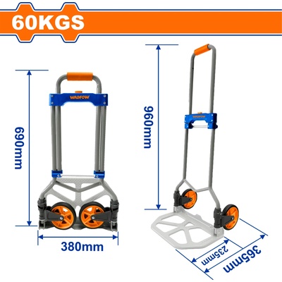 WADFOW Сгъваема транспортна количка wadfow, 60 кг (wf wwb9a06)