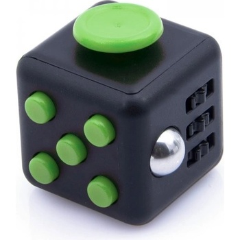 Fidget Cube antistresová kostka Černo-zelená