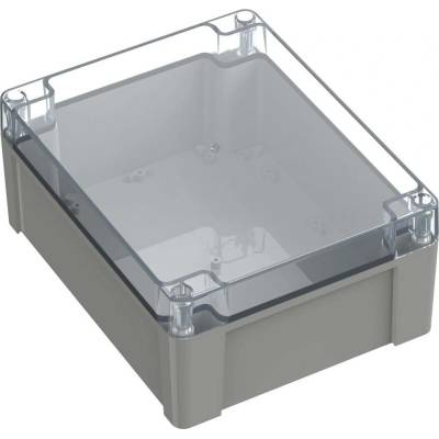 TRU COMPONENTS TC-10861048 univerzální pouzdro 240 x 191.30 x 105.60 polykarbonát světle šedá 1 ks