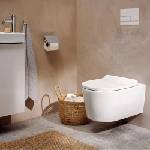 Hansgrohe Комплект за окачена тоалетна чиния Hansgrohe EluPura S AquaFall Flush, лъскаво бяло, с капак с плавно затваряне (60193450+60148450)