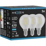 Mexen Vintis 3x LED филамент крушка E14, G45, 4W, Студена - 6500K, 470 lm, чиста - L156-E14-0465-00x03 (L156-E14-0465-00x03)