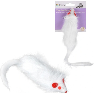 Tommi Myš biela chlpatá 15 cm