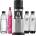 SodaStream Duo sparkling water maker with glass bottles, sparkling water machine, quick-connect CO2 cylinder, including 2 glass bottles and 2 plastic bottles, gray - 1016814490