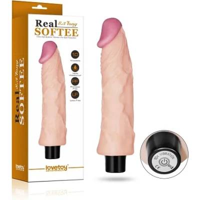 Вибриращо дилдо, копринена мекота № 3 - Real Softee 21, 8см (LVTOY00013)