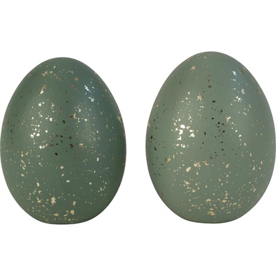 Textilomanie Keramické vajíčko GOLD FLECKS 14 cm zelené více variant