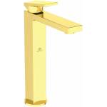 Ideal Standard Atelier Изключително висок смесител за умивалник, матово злато, с изскачащ вентил (BD506A2)