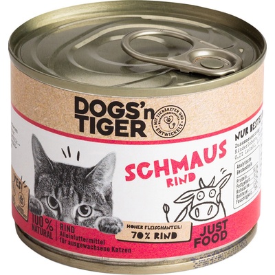 Dogs'n Tiger Schmaus hovězí 6 x 0,2 kg