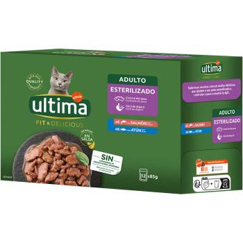 Ultima Cat Fit & Delicious losos & tuňák 12 x 85 g