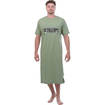 Calvi 23-157 pánská noční košile kr.rukáv zelená