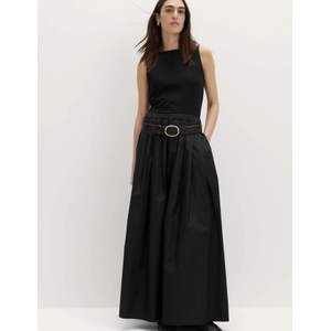 Marks & Spencer Плисирана макси пола от чиста памук Marks & Spencer черно Marks & Spencer | Cheren | ЖЕНИ | 14 REG