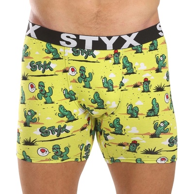 Styx Мъжки боксерки Styx long art спортен ластик кактуси Styx | Mnogotsveten | МЪЖЕ | XXL