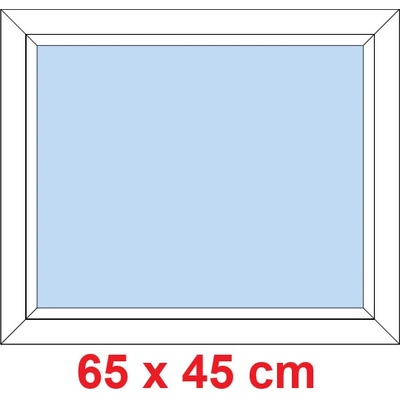 Soft Plastové okno 65x45 cm, FIX neotevíravé, Winchester levé