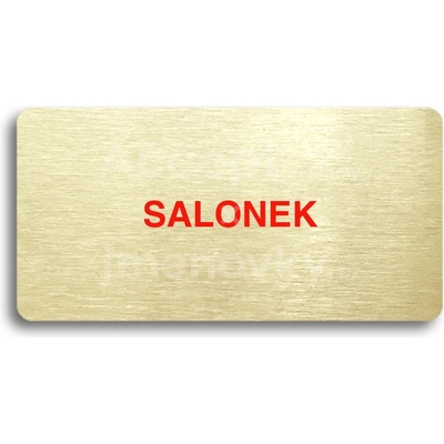 ACCEPT Piktogram SALONEK - zlatá tabulka - barevný tisk bez rámečku