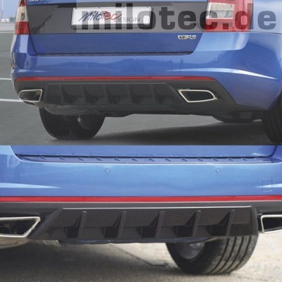MILOTEC Difuzor zadného nárazníka - Škoda Octavia III RS 2013-2019