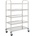 vidaXL Кухненска количка с 5 рафта, 107x55x147 см, неръждаема стомана (50917)