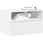 vidaXL Нощни шкафчета за стенен монтаж, 2 бр, бели, 45x26x28, 5 см (858597)