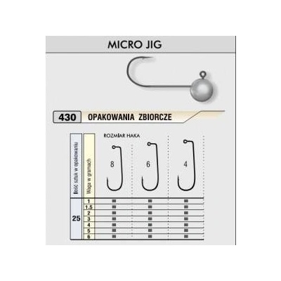Kamatsu Jigová hlava Micro vel.4 6g 5ks