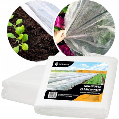SPRINGOS Netkaná agrotextília 1,6m x 10m, zosilnená, biela AG0017