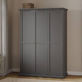 Трикрилен гардероб Paris Антрацит