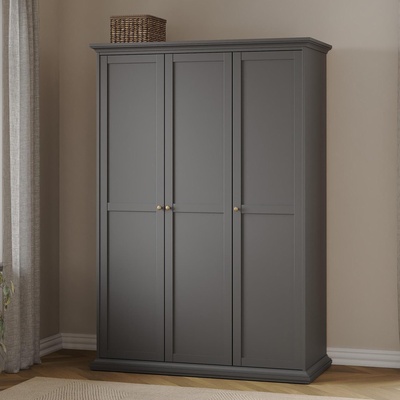 Трикрилен гардероб Paris Антрацит