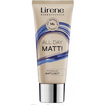 Lirene Nature Matte zmatňujúci fluidný make-up pre dlhotrvajúci efekt 14 Caramel 30 ml