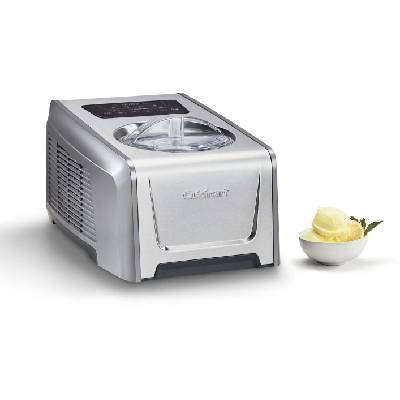 Машина за сладолед Cuisinart - Freeze Ease Pro ICE150E, с компресор, 150W, 1.5 l, сребриста (ICE150E)