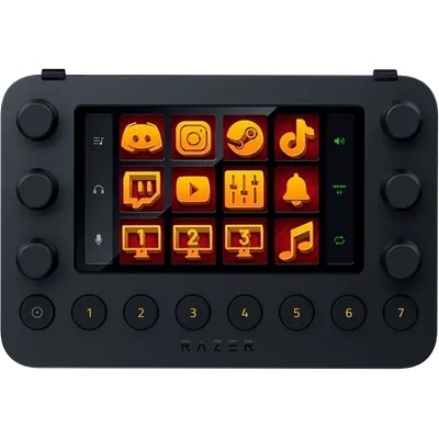 Razer Stream Controller, All-in-one Control Deck for Streaming, 12 Haptic Switchblade Keys, 6 Tactile Analog Dials, 2 Side LCD Screen, 8 Multi-Fu (RZ20-04350100-R3M1)