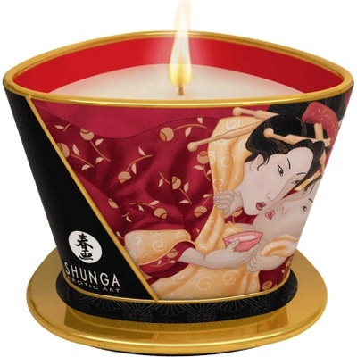 Shunga Libido Massage Candle Sparkling Strawberry Wine 170ml