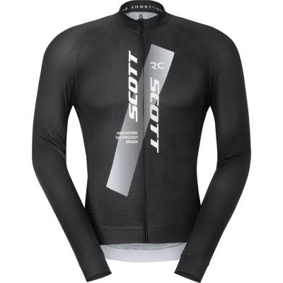 Scott Мъжка фланелка с дълъг ръкав за колоездене Scott Jersey Rc Pro L/S Cycling jersey - Black / White (056-4074-0113)