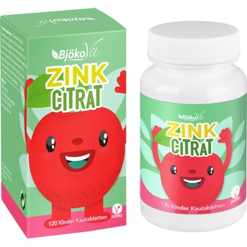 BjökoVit Цинков цитрат - 120 таблетки за дъвчене