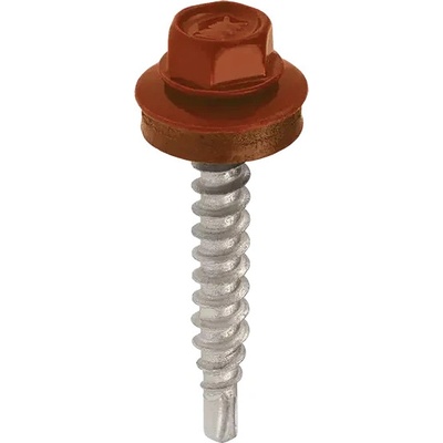 KLIMAS Farmářské šrouby FRS pozinkované lakované 4,8 x 35 mm RAL 3009 20 ks – Zboží Mobilmania