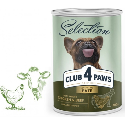 Club 4 Paws Premium Selection Adult s kuracím a hovädzím mäsom 400 g